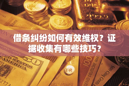 济南借条纠纷如何有效维权？证据收集有哪些技巧？