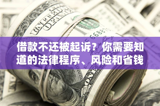 济南借款不还被起诉？你需要知道的法律程序、风险和省钱技巧